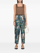 Pierre Louis Mascia Printed Silk Trousers