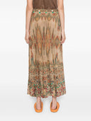 Pierre Louis Mascia Printed Silk Skirt