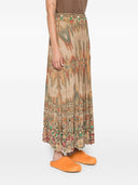 Pierre Louis Mascia Printed Silk Skirt