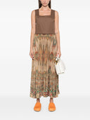 Pierre Louis Mascia Printed Silk Skirt