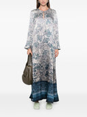 Pierre Louis Mascia Printed Silk Long Dress