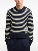 Ami Paris Wool and Cotton Blend Sailor Sweater