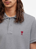 Ami Paris Ami De Coeur Organic Cotton Polo Shirt