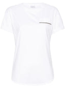 Brunello Cucinelli Cotton T Shirt z kieszenią