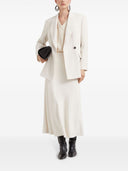 Brunello Cucinelli Viscose Twill Flute Jupe
