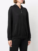 Brunello Cucinelli Hoodie Sweater With Shiny Detailed Zip