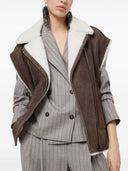 Brunello Cucinelli Shearling Sleeveless Biker Jacket
