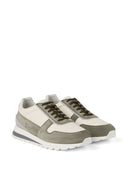 Sneaker in pelle scamosciata di Brunello Cucinelli e pelli
