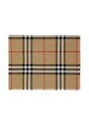 Burberry Check Wool And Silk Blend Scarf