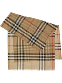 Burberry Check Wool And Silk Blend Scarf