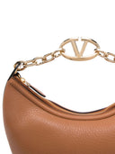 Valentino Garavani V Logo Moon Small Leather Hobo Bag