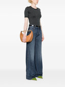 Valentino Garavani V Logo Moon Small Leather Hobo Bag