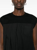 Sacai Pleated Cotton T Shirt