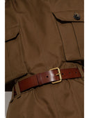 Saint Laurent Cotton Twill Short Dress