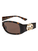 Occhiali da sole a forma rettangolare gucci