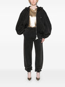 La felpa con cappuccio di cotone del logo Attico