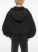 La felpa con cappuccio di cotone del logo Attico