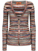 Missoni V Necked Striped Cardigan