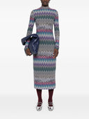 Missoni Zig Zag Motif Wool Midi Dress