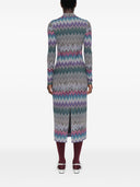 Missoni Zig Zag Motif Wool Midi Dress