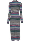 Missoni Zig Zag Motif Wool Midi Dress