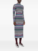 Missoni Zig Zag Motif Wool Midi Dress