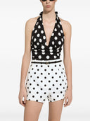 Dolce & Gabbana Dots Print Silk Top