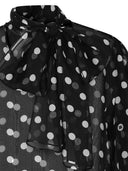 Dolce & Gabbana Dots Print Silk Shirt