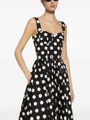 Dolce & Gabbana Dots Stampa abito midi di cotone