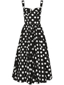 Dolce & Gabbana Dots Stampa abito midi di cotone