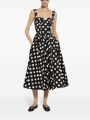 Dolce & Gabbana Dots Stampa abito midi di cotone
