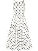 Dolce & Gabbana Dots Print Cotton Midi Dress