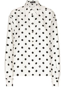 Dolce & Gabbana Dots Print Silk Shirt