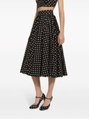 Dolce & Gabbana Dots Print Cotton Skirt