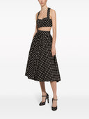 Dolce & Gabbana Dots Print Cotton Skirt