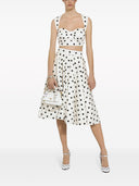 Dolce & Gabbana Dots Print Cotton Skirt