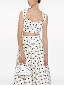 Dolce & Gabbana Dots Print Cotton Skirt