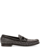Dolce & Gabbana Allover Logo Leather Loafers