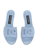 Dolce & Gabbana DG Sandalias planas de cuero con logotipo