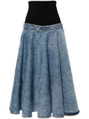 Alaia Denim Midi Skirt