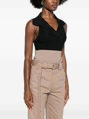 Alaia Sleeveless Polo Bodysuit
