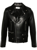 Veste en cuir de moto Saint Laurent