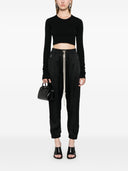 Rick Owens Cotton Long Sleeve Cropped T Shirt