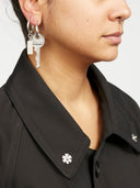 Mm6 Maison Margiela Tag And Key Earrings