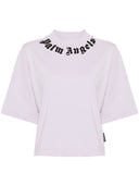 Palm Angels Logo Baumwollgeschnittenes T -Shirt