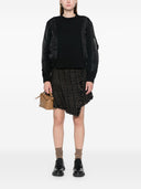 Sacai Tweed Wool Mini Skirt