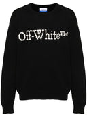 Off White Bookish Cotton Crewneck Sweatshirt
