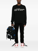 Off White Bookish Cotton Crewneck Sweatshirt