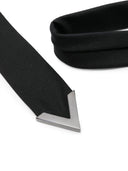 Valentino Garavani V Logo Wool And Silk Tie
