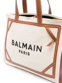 Balmain B Army Medium Canvas And Leather Tote Bag
